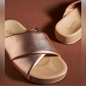 Seychelles “Heartfelt” Rose Gold Slides New Without Box